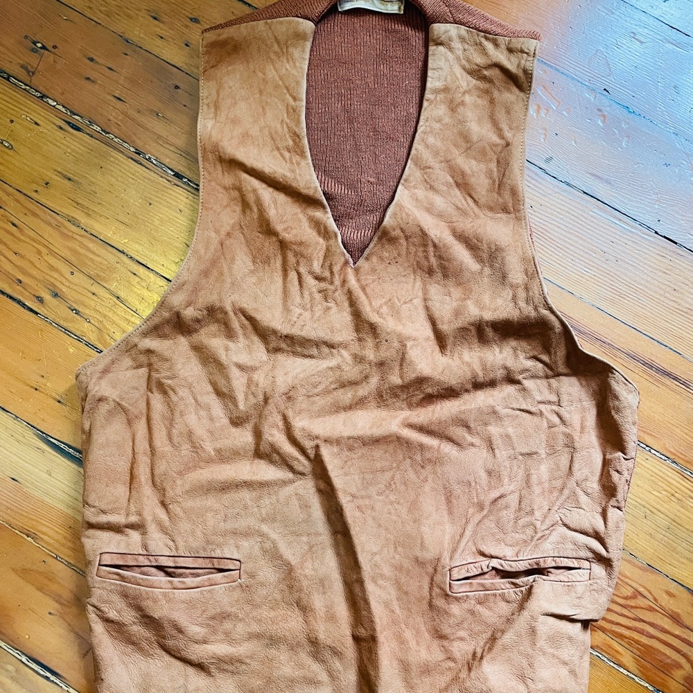 B.Altman & Co. leather suede Vest.